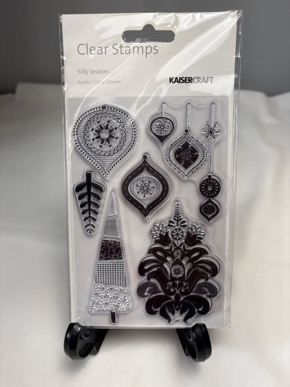 Kaisercraft Silly Season Clear Cling Christmas Acrylic Stamps Ornaments Set